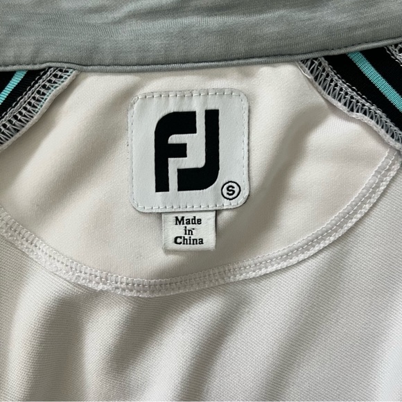 FootJoy French Terry Raglan Sleeve Full-Zip Jacket White Heather Gray Size Small - Picture 9 of 10